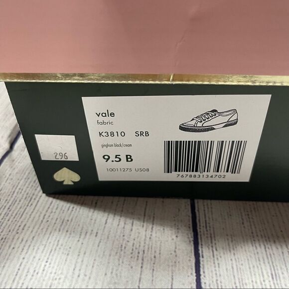 KATE SPADE Vale Sneakers - Gingham Black/Cream - Picture 8 of 9